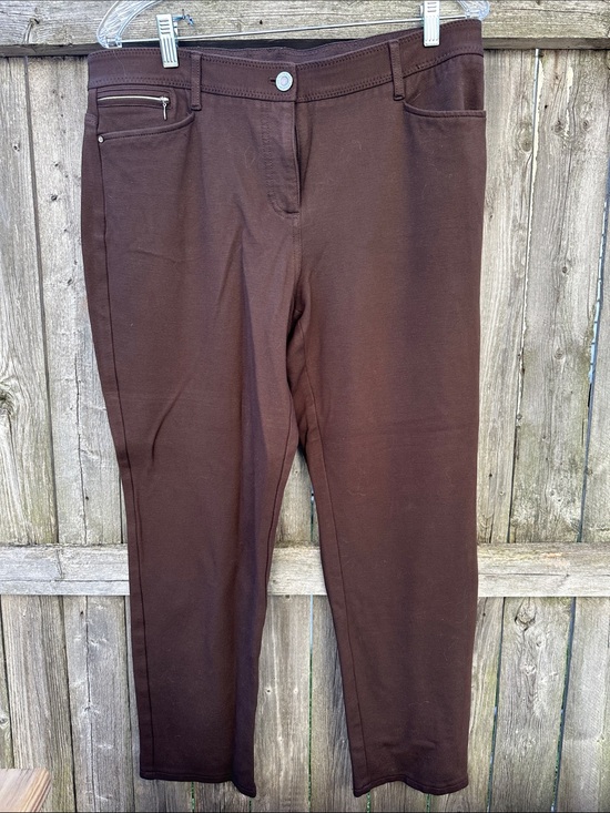 Chico's Pants - Chico’s Women’s Brown Stretch Pants - So Slimming